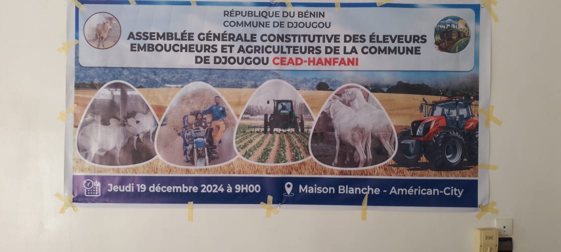 ASSEMBLEE GÉNÉRALE CONSTITUTIVE: La Coopérative des Éleveurs, Emboucheurs et Agriculteurs de la Commune de Djougou en conclave